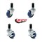 Service Caster 3.5 Inch Blue Polyurethane Swivel 1-3/8 Inch Expanding Stem Caster Brake, 2PK SCC-EX20S3514-PPUB-BLU-2-TLB-2-MTG45 - alternate 1